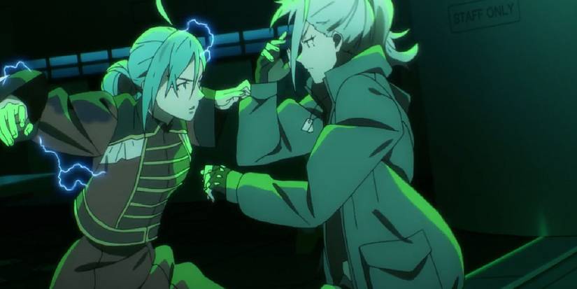 Vivy and Elizabeth fight in Vivy: Fluorite Eye's Song.