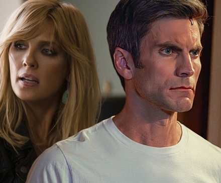Beth (Kelly Reilly) and Jamie Dutton (Wes Bentley) appear in Yellowstone
