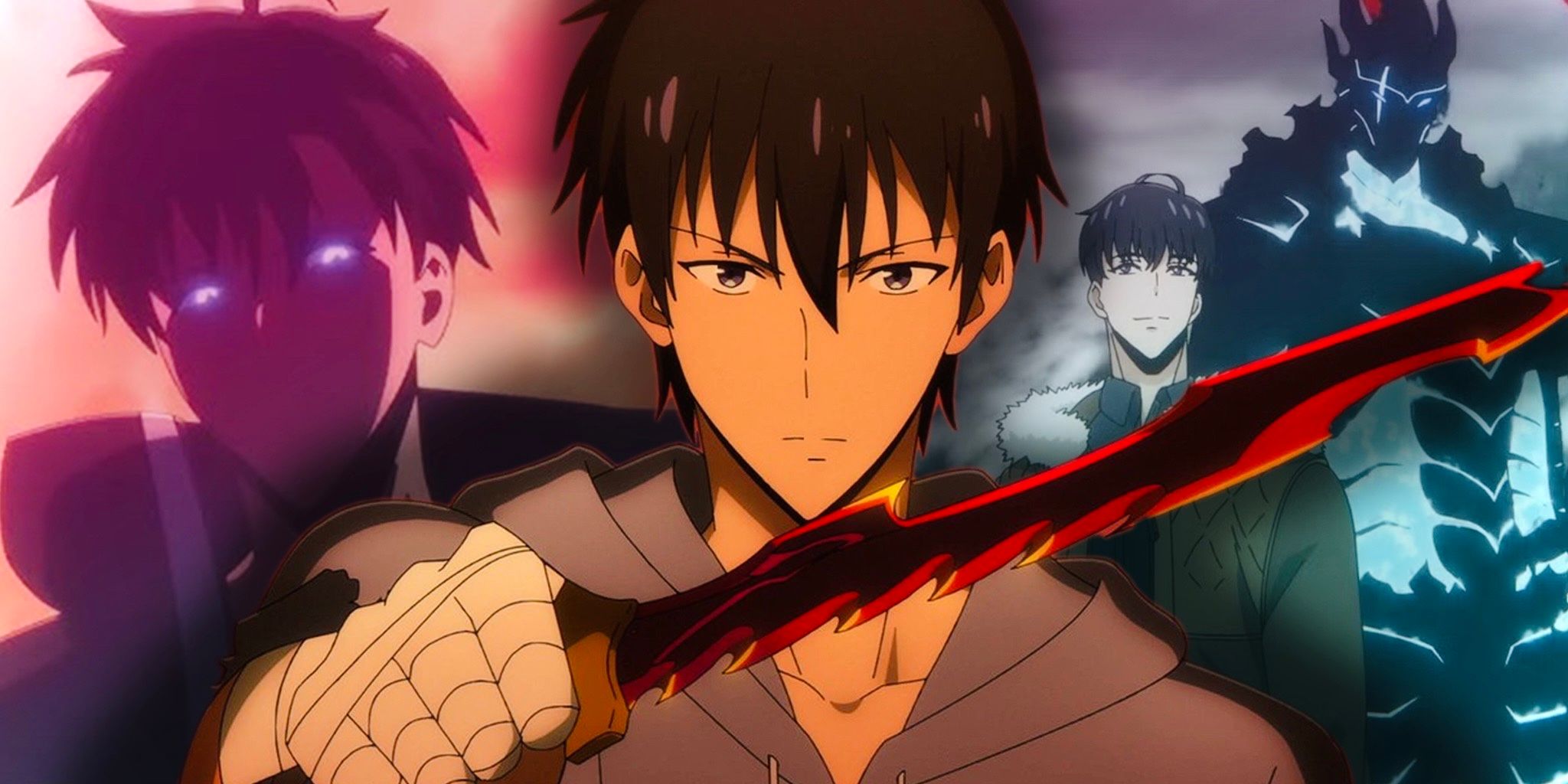 Sung Jinwoo wields a dagger with Igris at his side in Solo Leveling Season 2