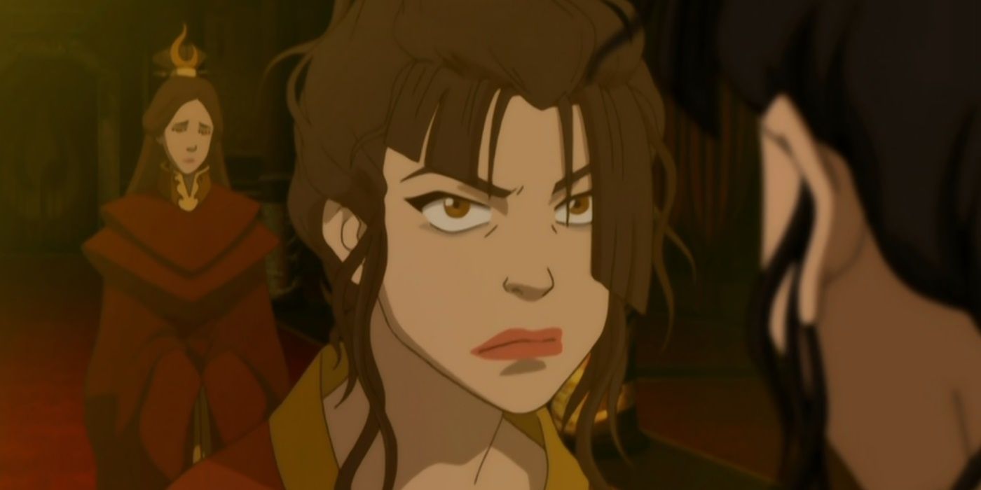 azula looks at the image of ursa