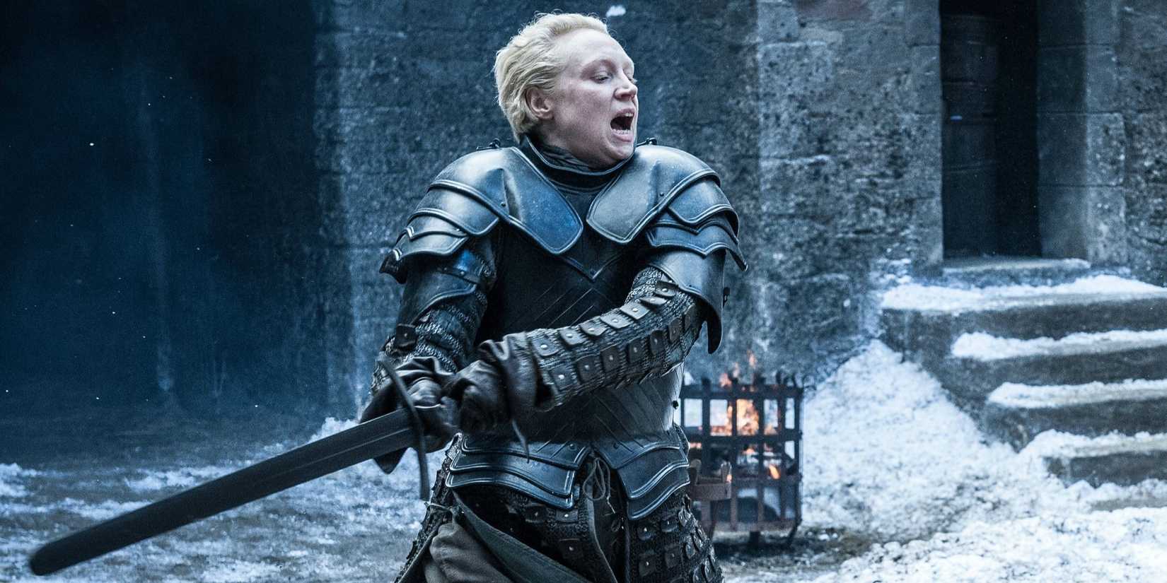 Brienne of Tarth fighting in Game of Thrones