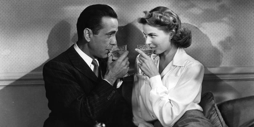 Humphrey Bogart as Rick Blaine and Ingrid Bergman as Ilsa Lund from Casablanca