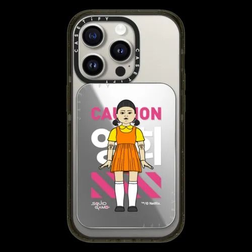 Squid Game's Iconic Killer Doll Shines in Worldwide CASETiFY Tech