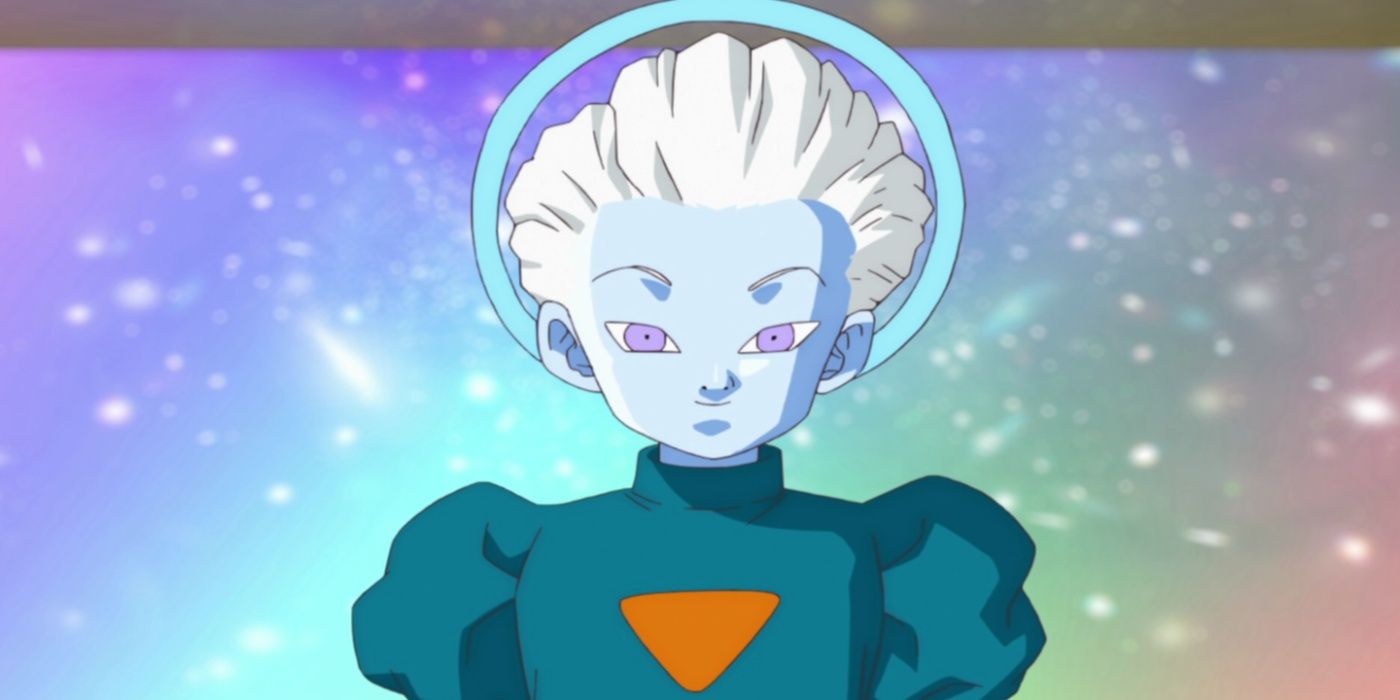 The Grand Priest watches over his subjects in Dragon Ball Super.