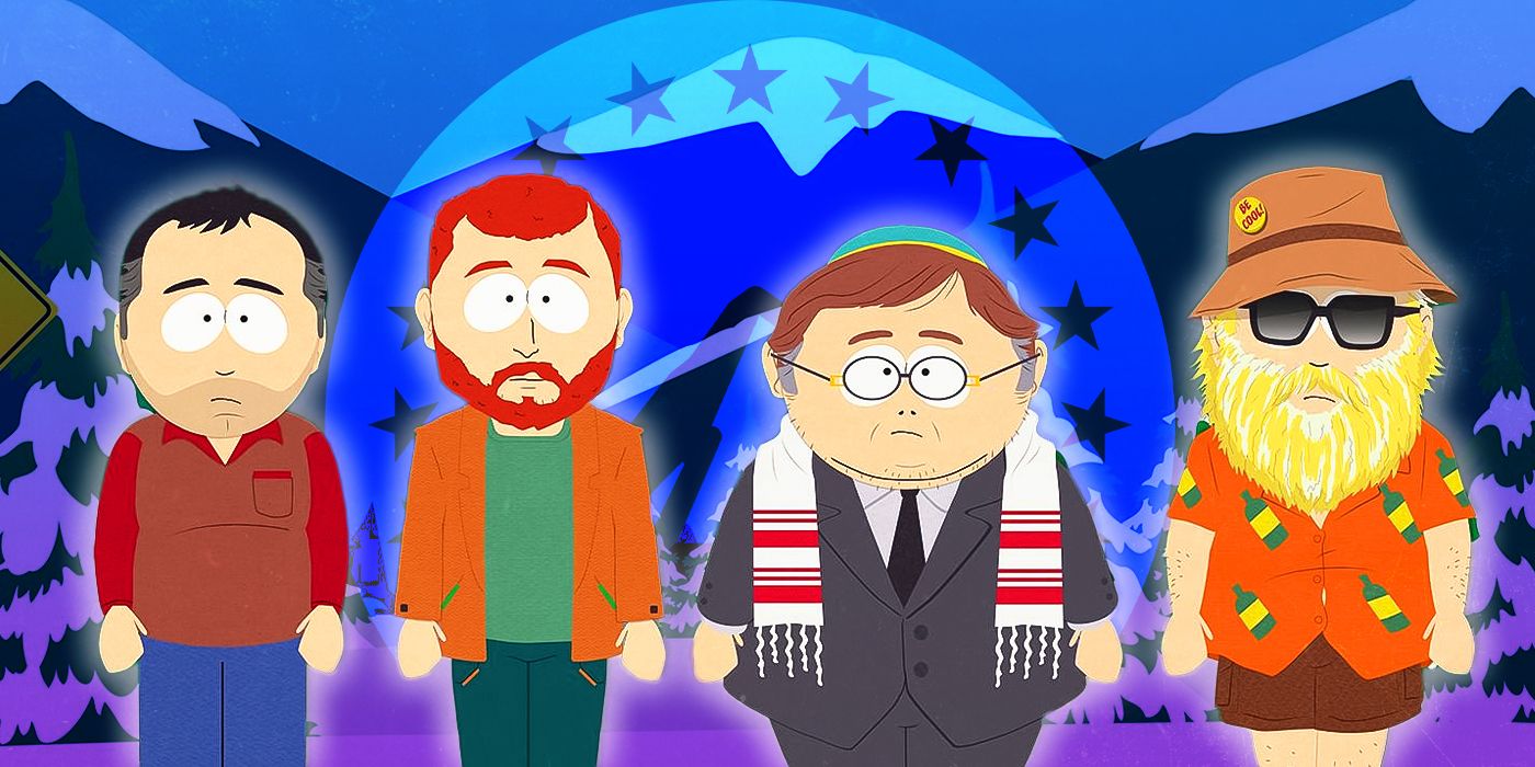Images of the adult versions of South Park's main characters