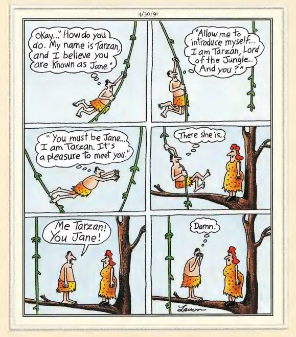 Far Side tarzan and jane comic