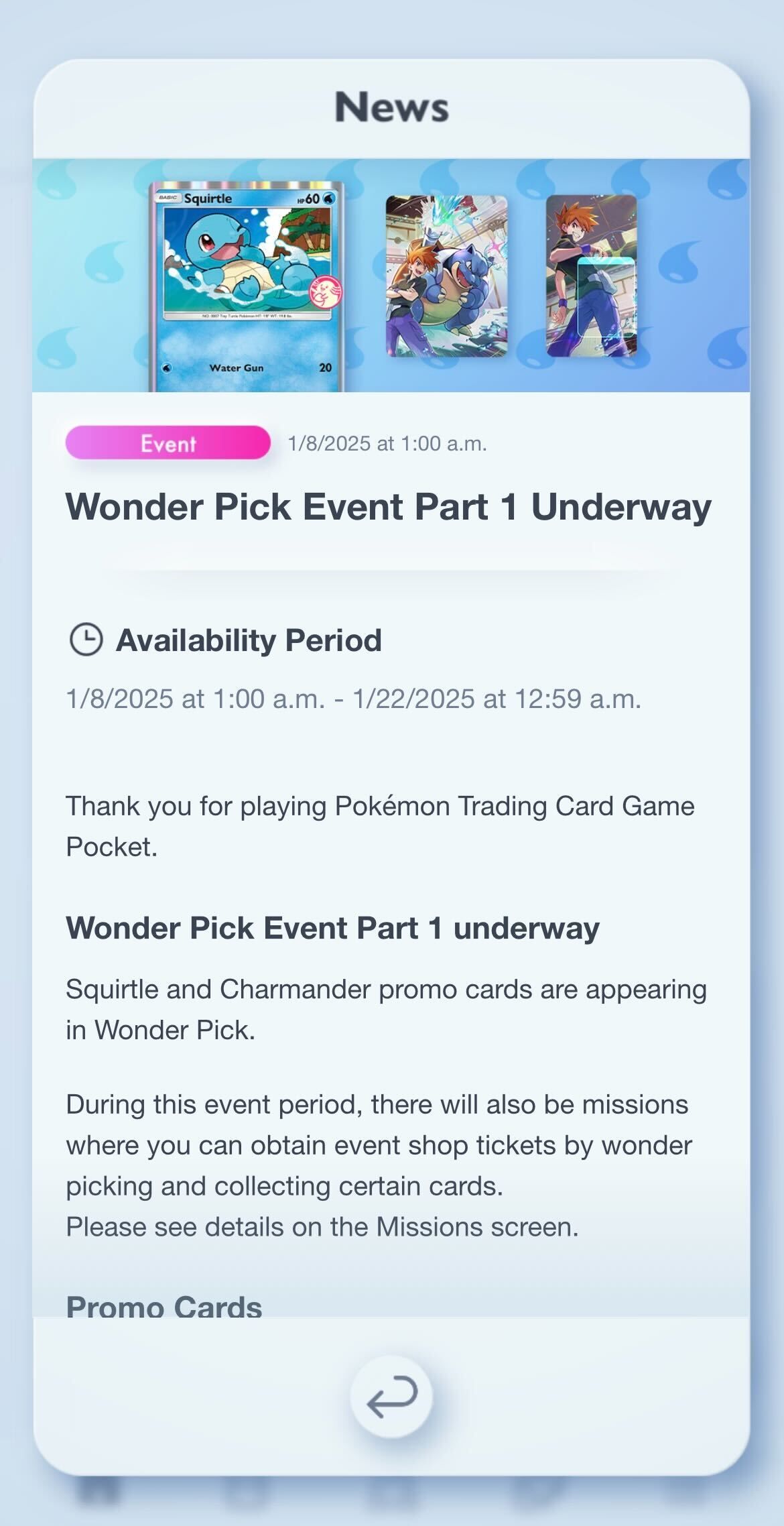 First Pokmon TCG Pocket Wonder Pick Event of 2025 Features Everyone's  Favorite Rival