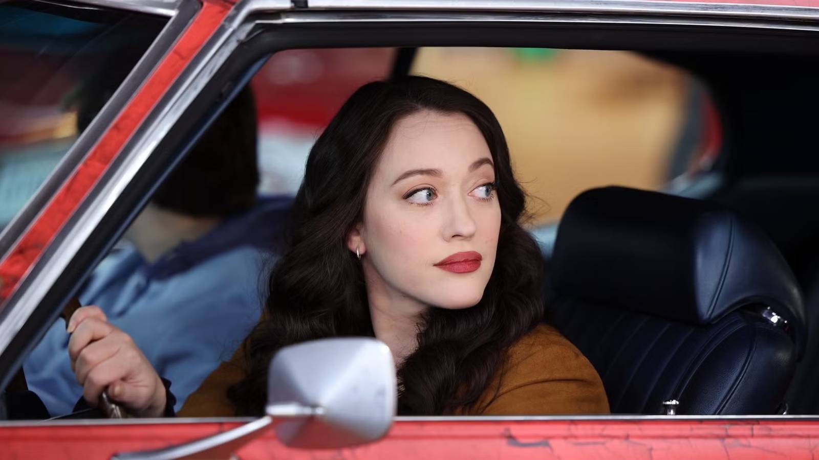 Kat Dennings in a car Shifting Gears
