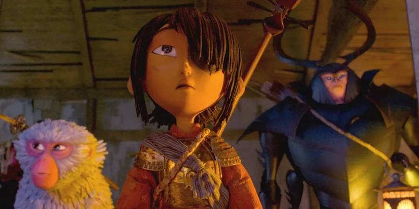Art Parkinson as Kubo, Charlize Theron as Sariatu and Matthew McConaughey as Hanzo/Beetle from Kubo and the Two Strings