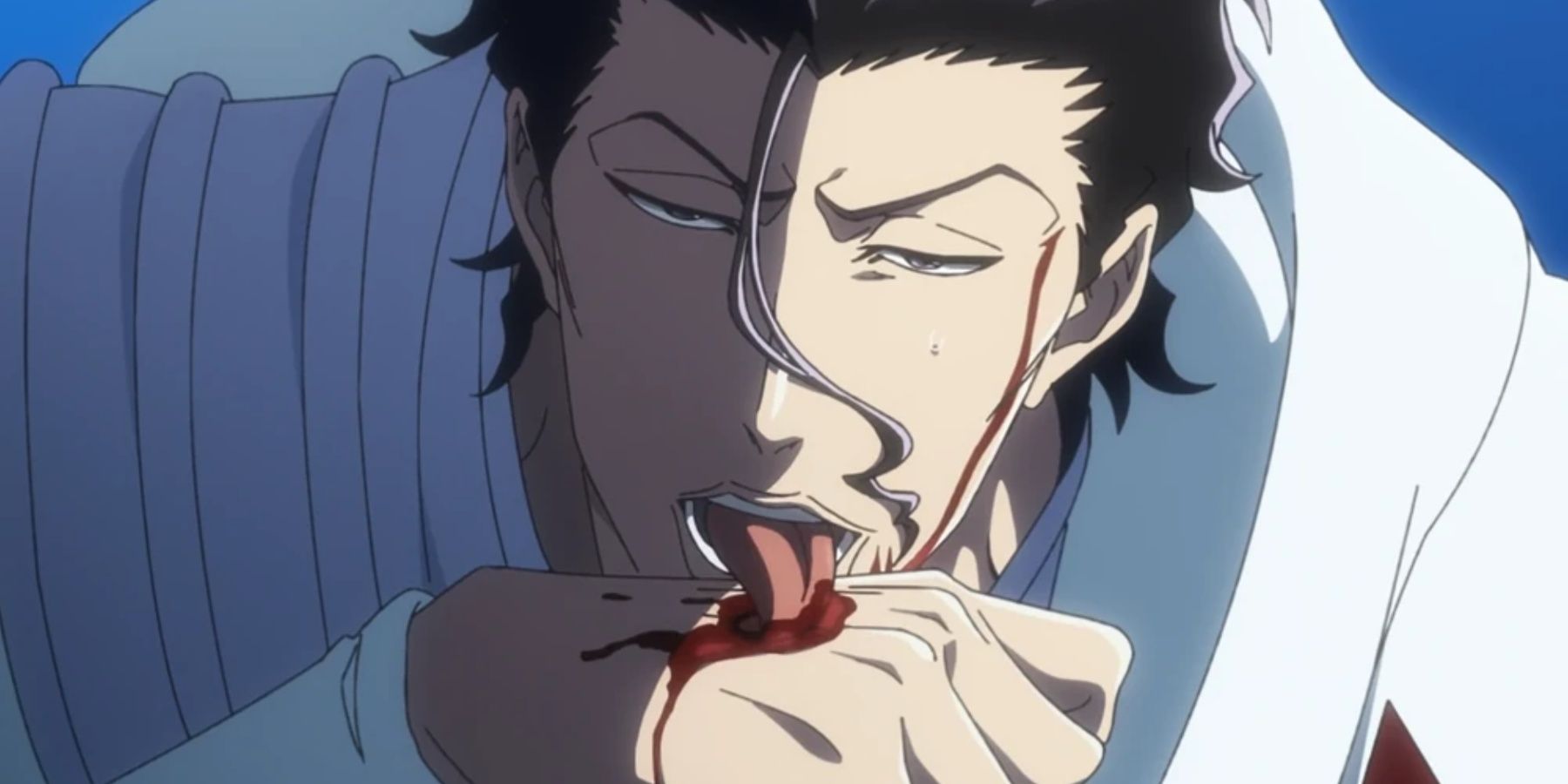 Askin activates the death of death by consuming blood in bleach; The thousand years blood war.
