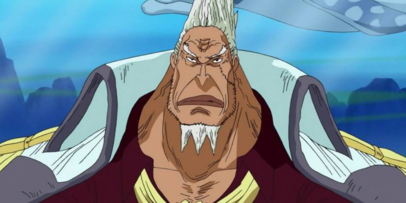 L'amiral de la flotte Kong a l'air sévère dans One Piece
