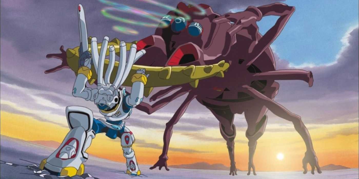 King Gainer battles against a monster in Overman King Gainer.