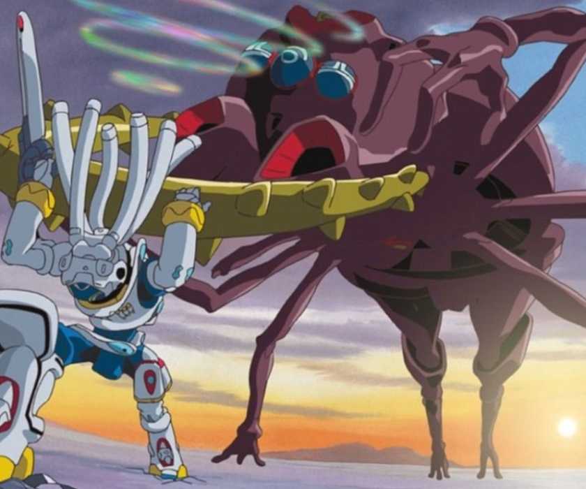 King Gainer battles against a monster in Overman King Gainer.