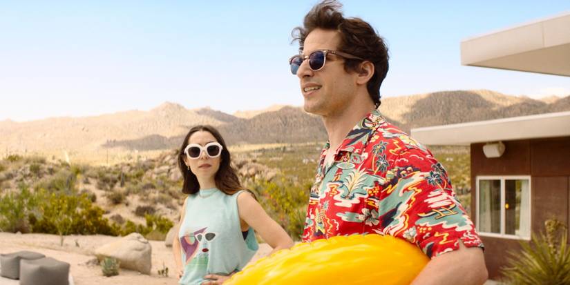 Andy Samberg as Nyles and Cristin Milioti as Sarah Wilder from Palm Springs
