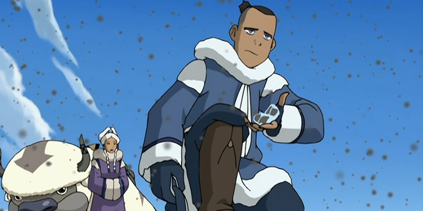 sokka and yue watch ash fall in the air