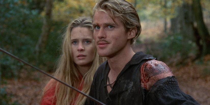 Cary Elwes as Westley/the Dread Pirate Roberts and Robin Wright as Buttercup from The Princess Bride