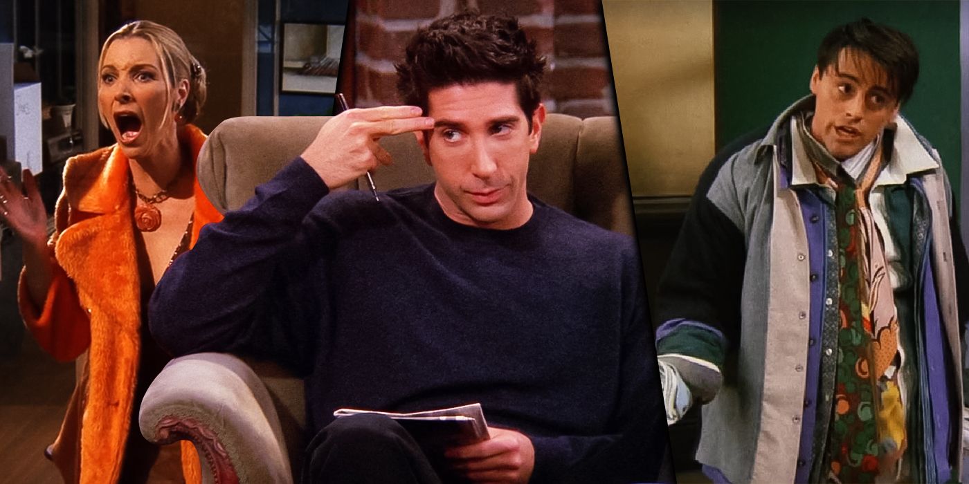 Images of Phoebe, Ross and Joey in Friends
