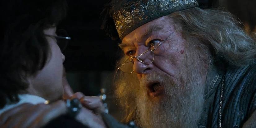 Dumbledore yells at Harry in Harry Potter and the Goblet of Fire.