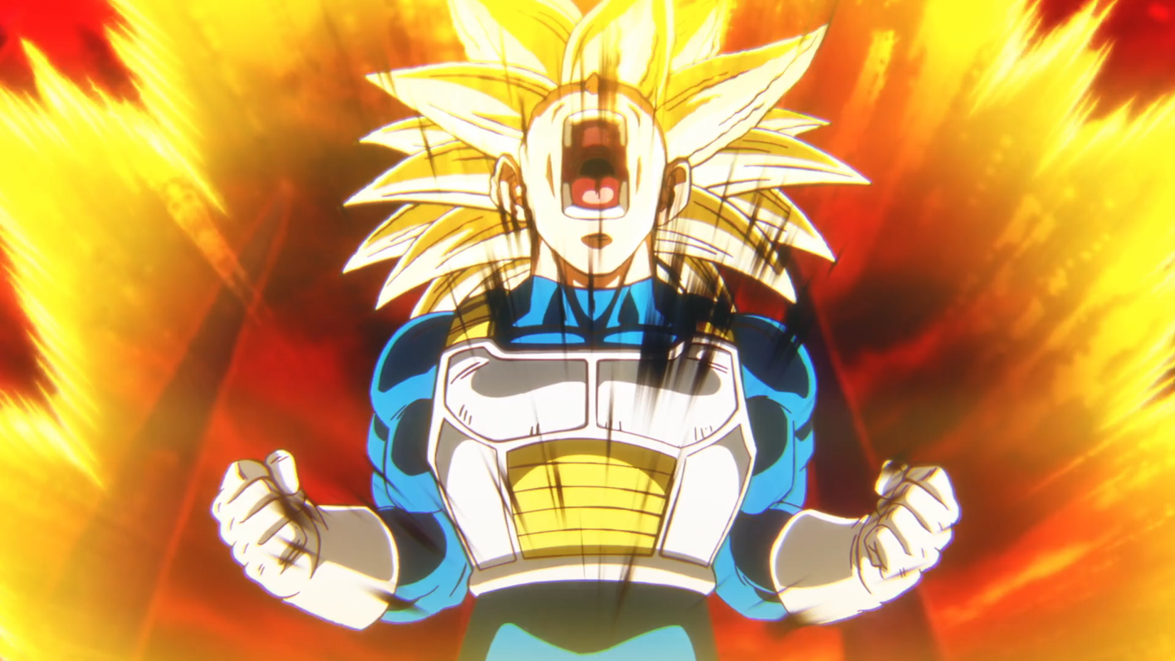 Vegeta luta contra Gomah como Super Saiyan 3 adulto em Dragon Ball Daima Episódio 19