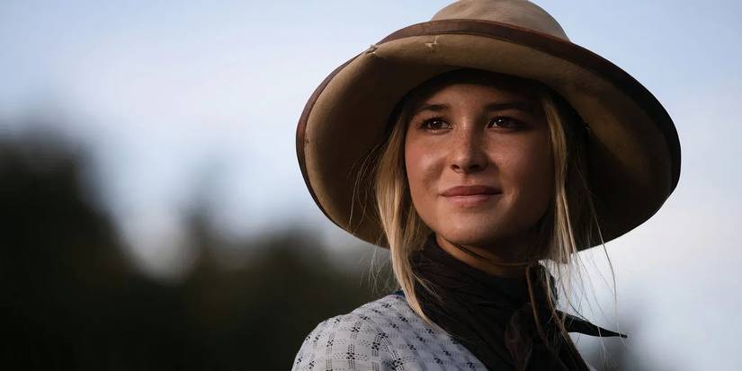 Elsa Dutton enjoys some time with her new husband in 1883.