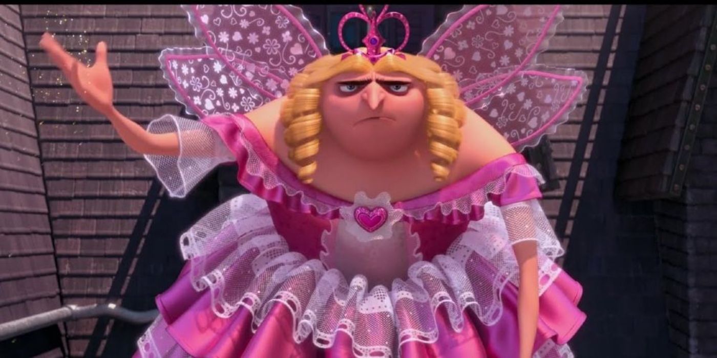 A princesa Fairy Gru parece infeliz em Me 2.