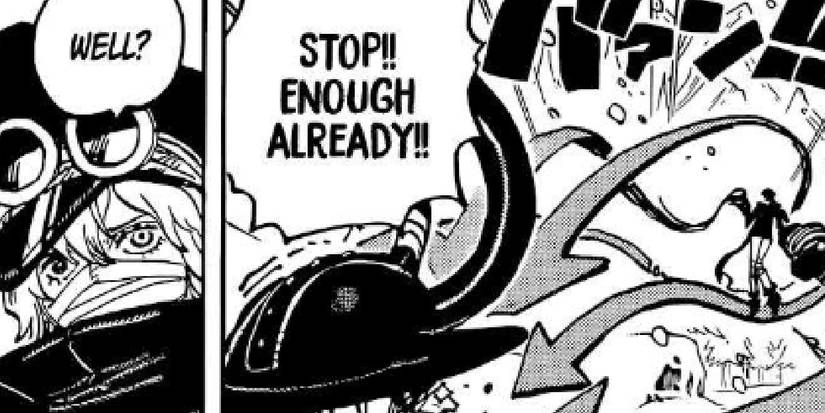 Gunko Manmayer tortures Loki in the One Piece manga.