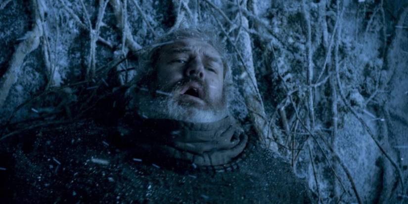Hodor's pained expression before his death in Game of Thrones.