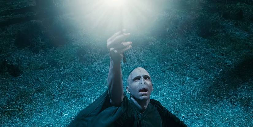 Voldemort puts its hand on the eldest wand at the end of Harry Potter and death relics, part 1.