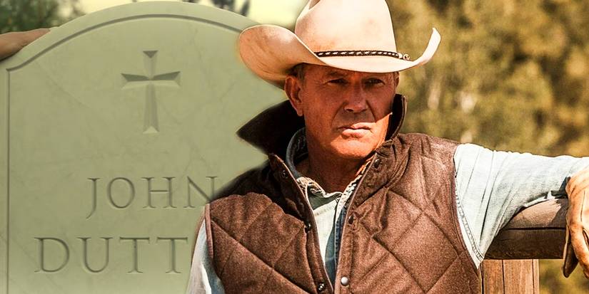 John Dutton gravestone; John Dutton (Kevin Costner) appears in Yellowstone