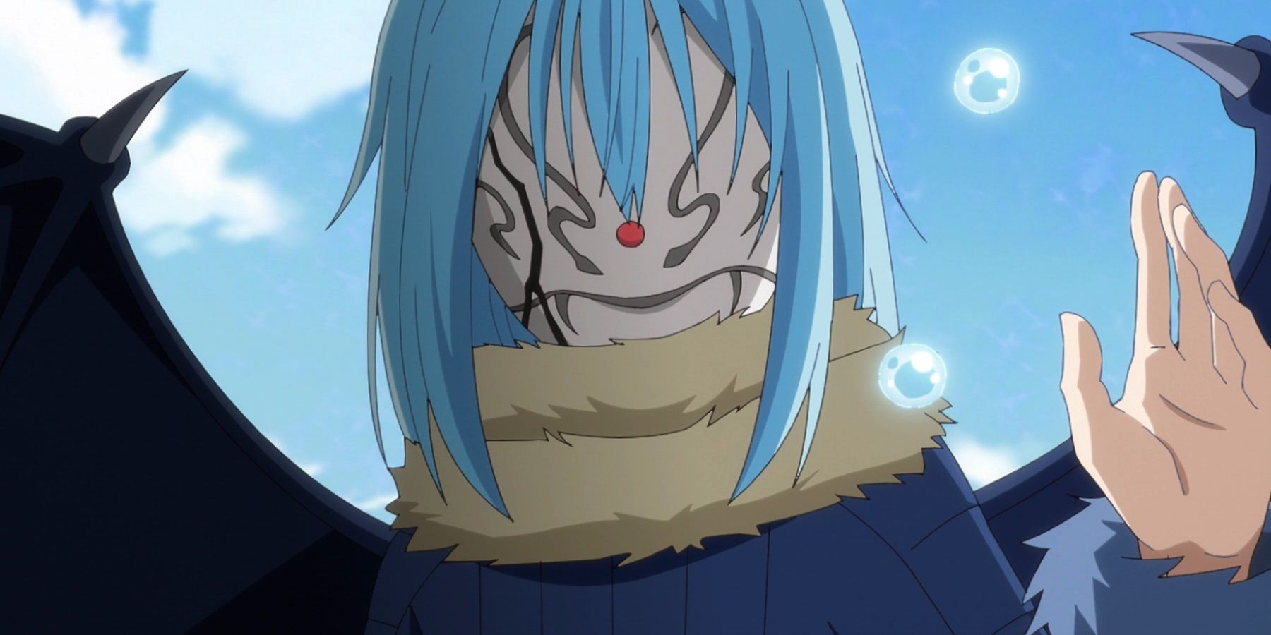 Rimuru raised his hand while he was carrying a mask at this time when I reincarnated in slime.