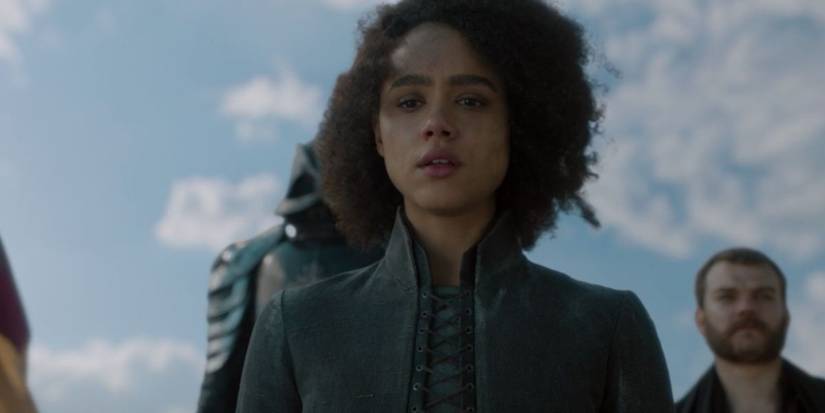 Missandei about to be executed in Game of Thrones.