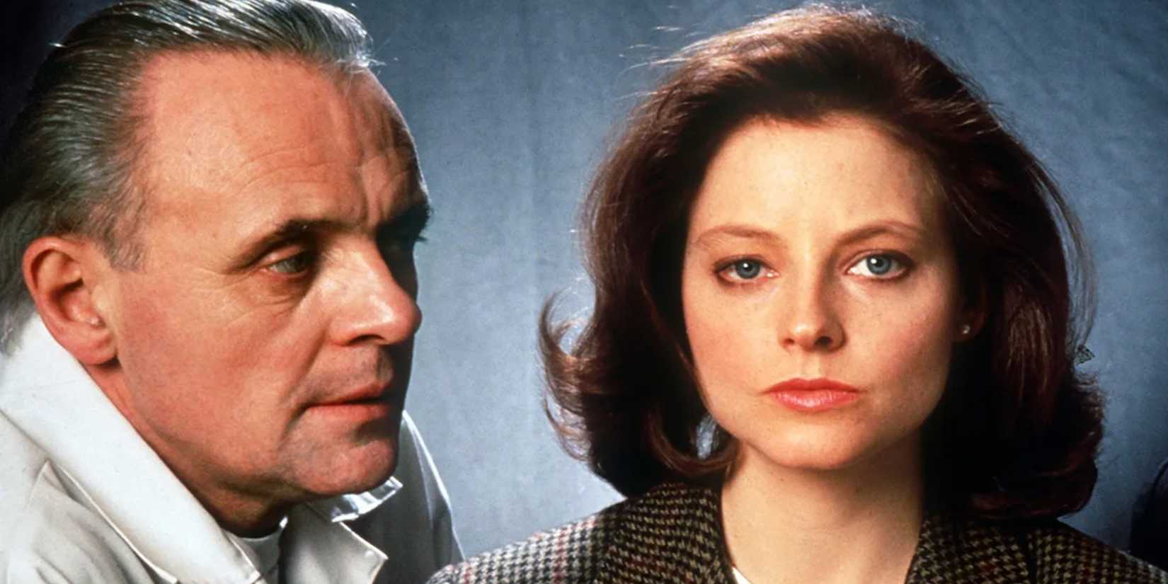 Anthony Hopkins and Jodie Foster as Hannibal Lecter and Clarice Starling in Silence of the Lambs