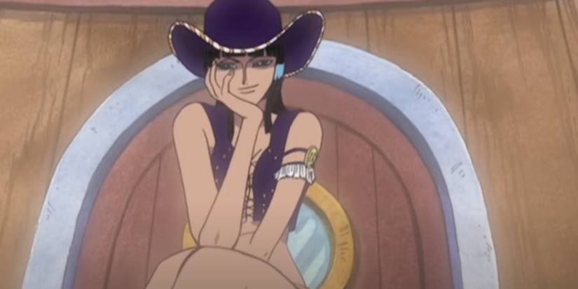 Nico Robin speaks with the Straw Hats for the first time in One Piece.
