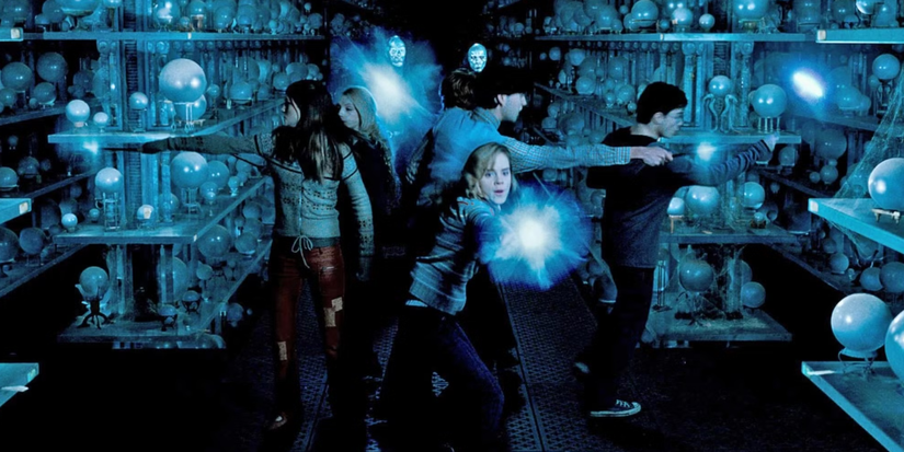 Dumbledore's army fights against the Death Eaters in The Order of the Phoenix.