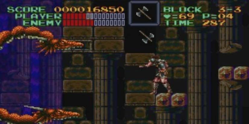 Super Castlevania IV Axe against the hydra