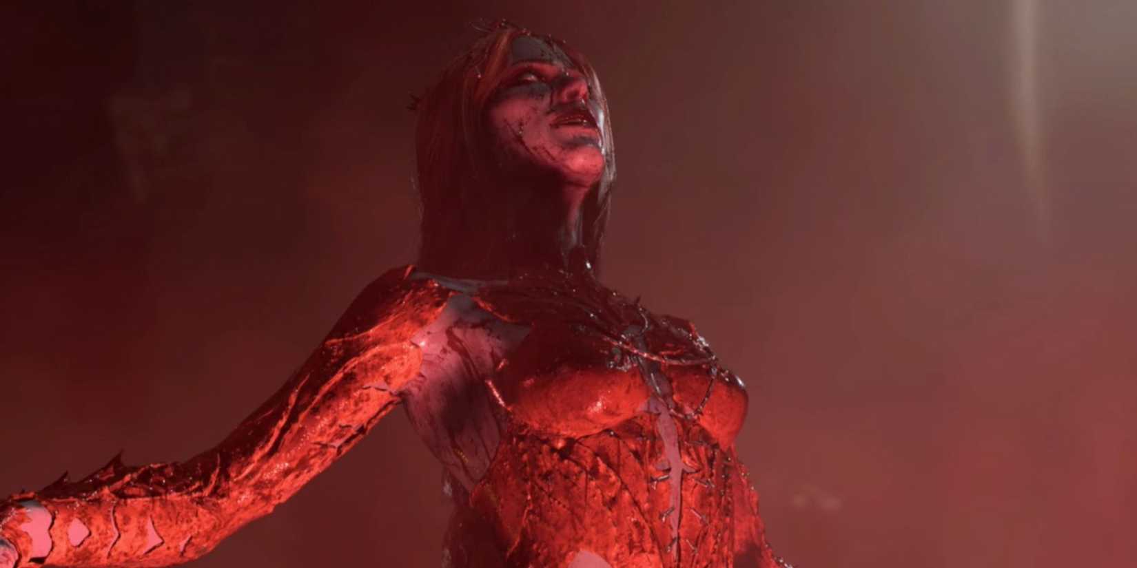 Orin spreads her arms as she transforms in Baldur's Gate 3.