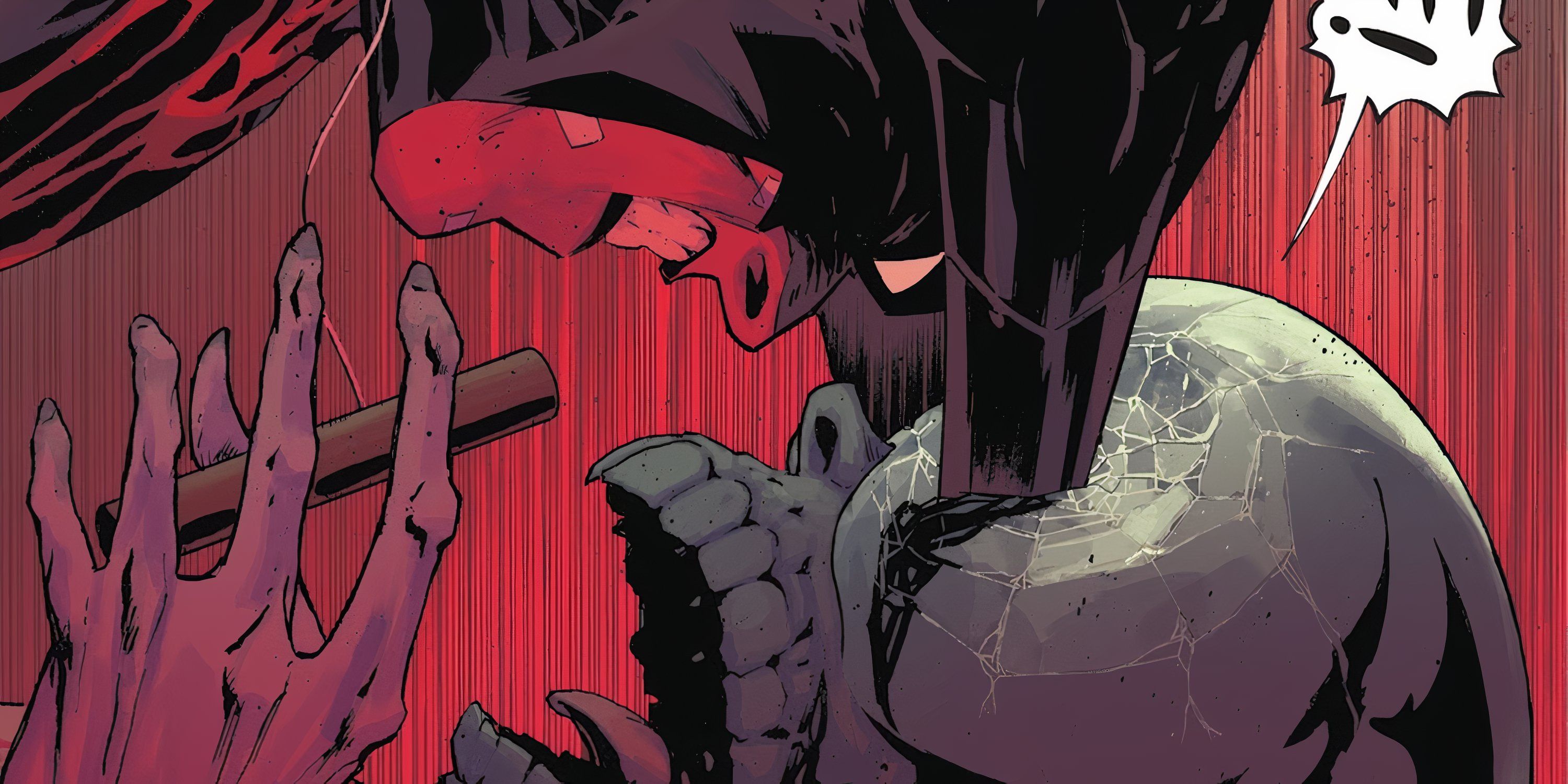 Batman stabs and blinds Black Mask with his ears in Absolute Batman #6