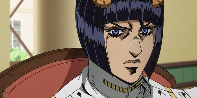 Bruno Bucciarati fait une grimace neutre.