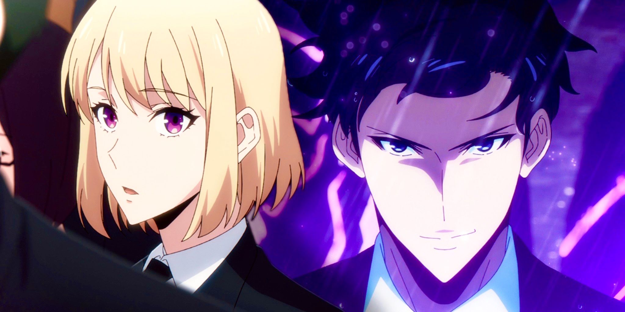 Sung Jinwoo with his Shadow Soldiers and Cha Haein in Solo Leveling Season 2