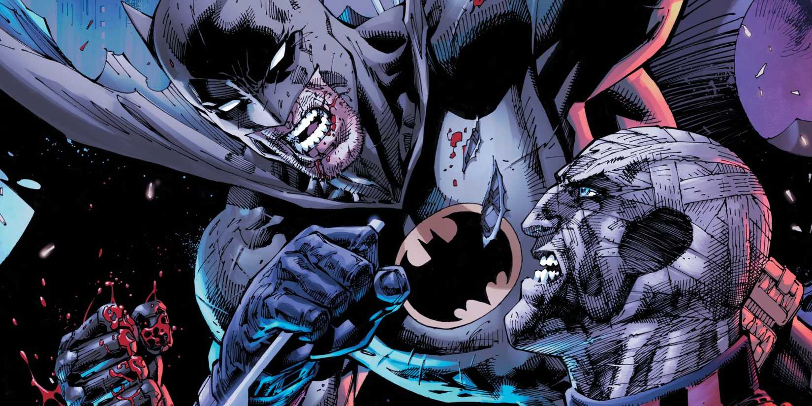 Batman fighting Hush in H2sh