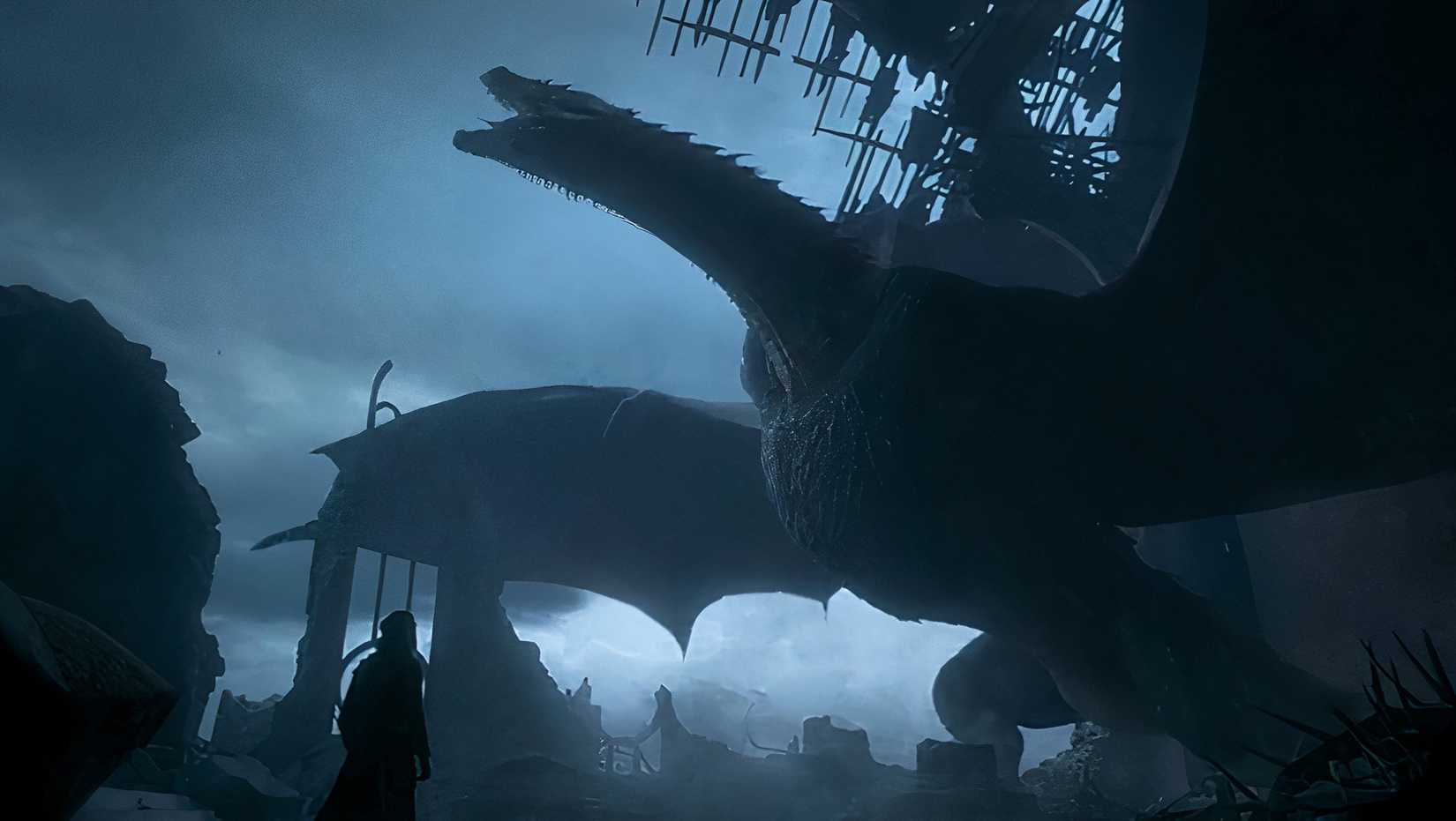 Drogon screetches in agony after his discovery in Game of Thrones