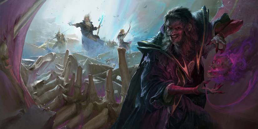 The wizard Elminster vs the lich sammaster in Dungeons and Dragons