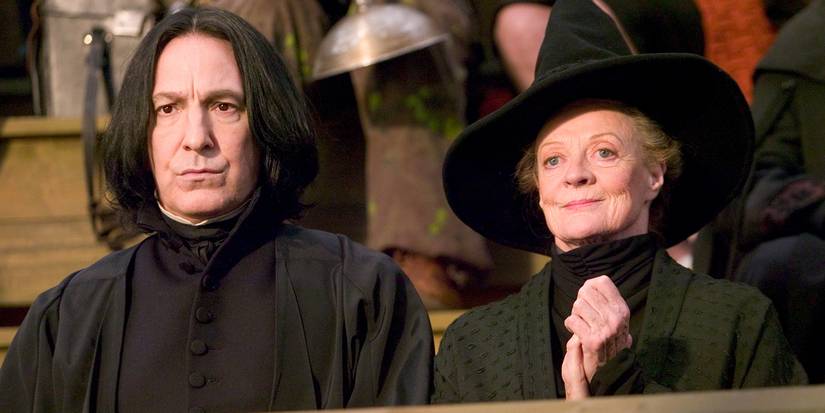 Snape and McGonagall in Warner Bros.' Harry Potter film franchise.
