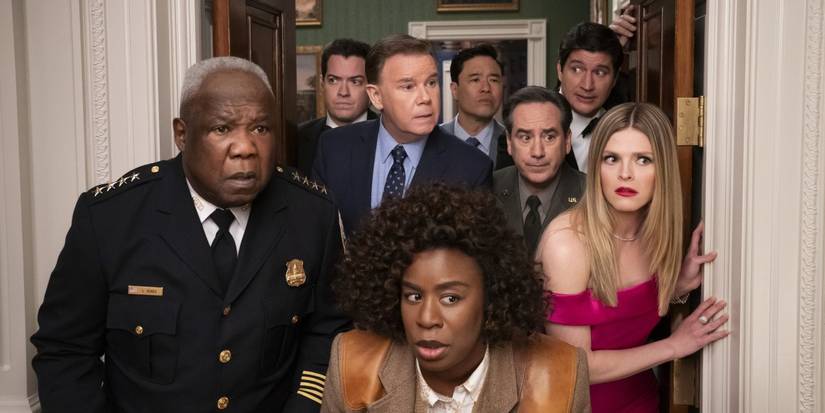The main characters of the Netflix residence entered a white house door
