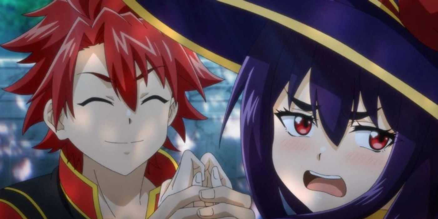 Kizuna Red sosteniendo su mano en Red Ranger se convierte en un aventurero en otro mundo