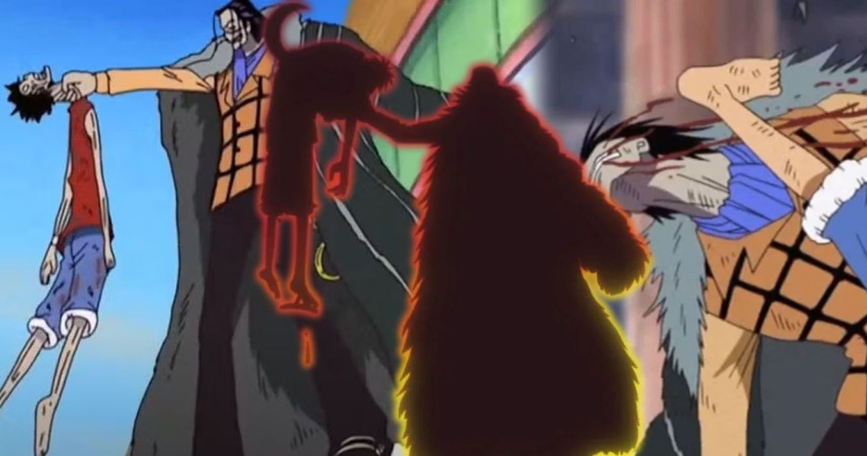 Luffy vs Crocodile in the One Piece Anime