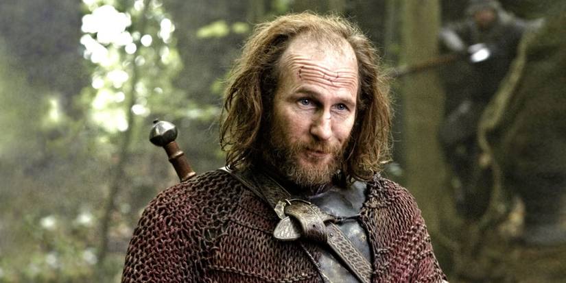 Thoros of Myr in the forest on Game of Thrones.