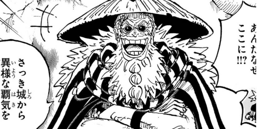 Un Scopper Gaban plus âgé se présente à Luffy sur Elbaph dans le manga One Piece