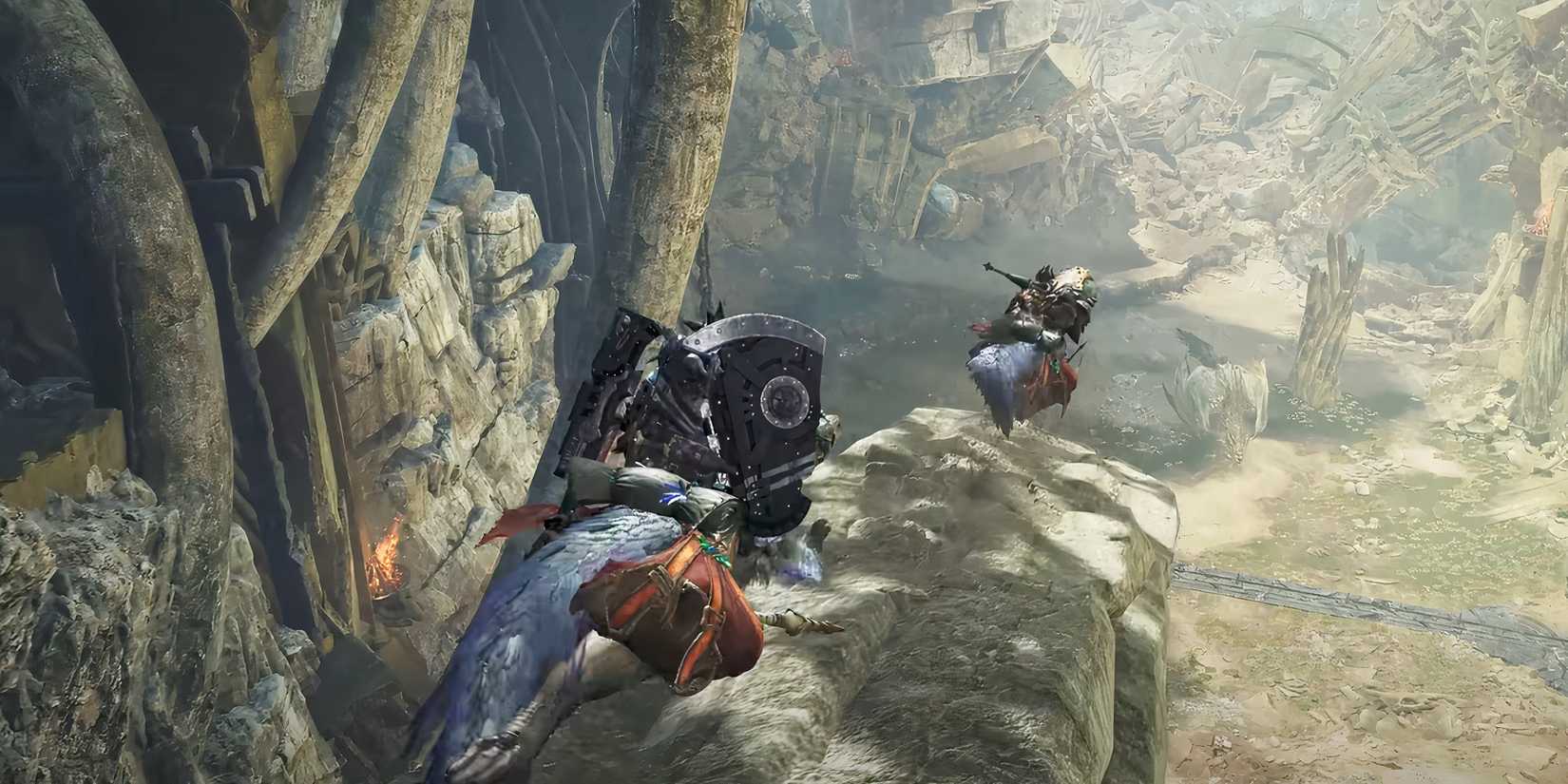 Dua Pemburu Melompat ke Arena di Monster Hunter Wilds