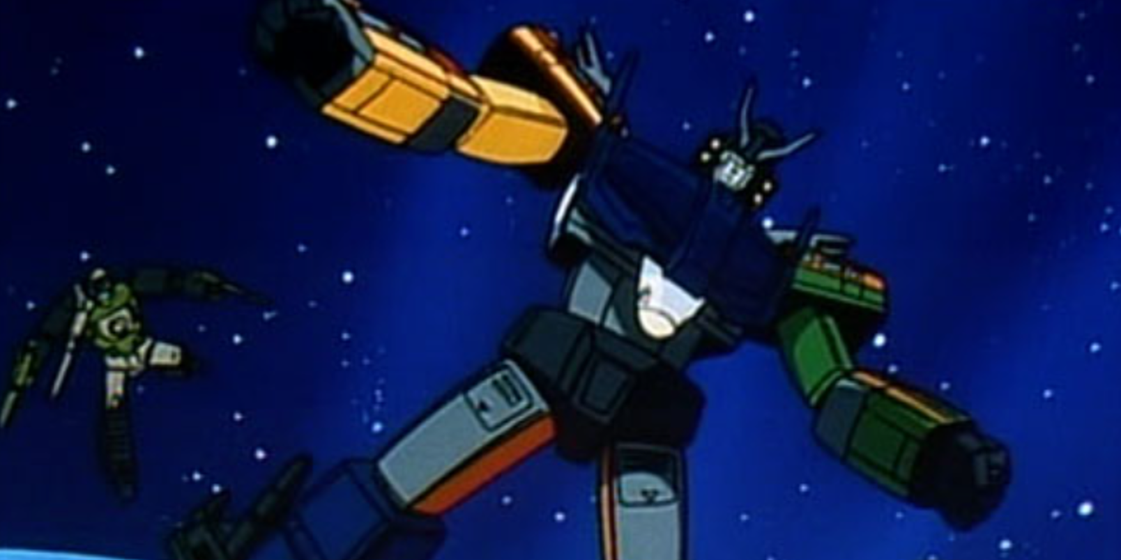 Raiden fights in space in the Japanese G1 cartoon.